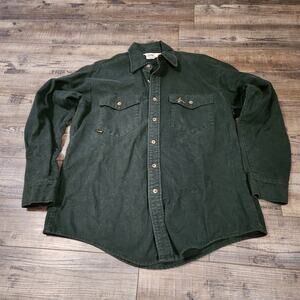 Vintage Duxbak Green long sleeve green shirt size Large 2460